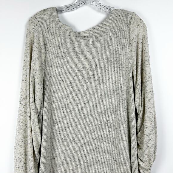 Anthropologie Saturday Sunday Marisa Ribbed Tunic Heather Gray Womens Size Small - Picture 4 of 12